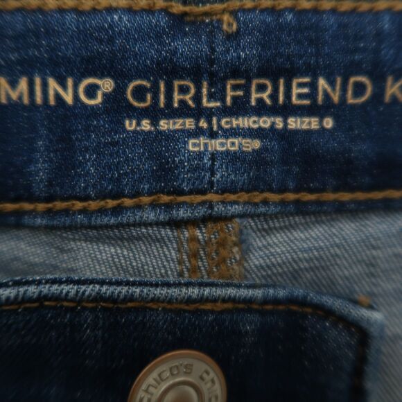 Chico's Jeans Women's 0 US-4 Mid-Rise Slimming Girlfriend Kick Flare 25" Inseam - Picture 11 of 16
